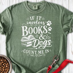 Books And Dogs Premium Tee Gift For Dog Lover