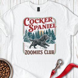 Black Cocker Spaniel Zoomies Club T Shirt Gift For Dog Lover