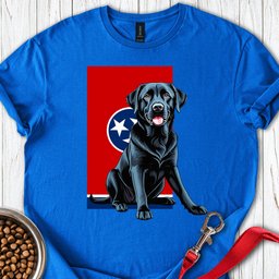Black Labrador Tennessee Flag T Shirt Gift For Dog Lover