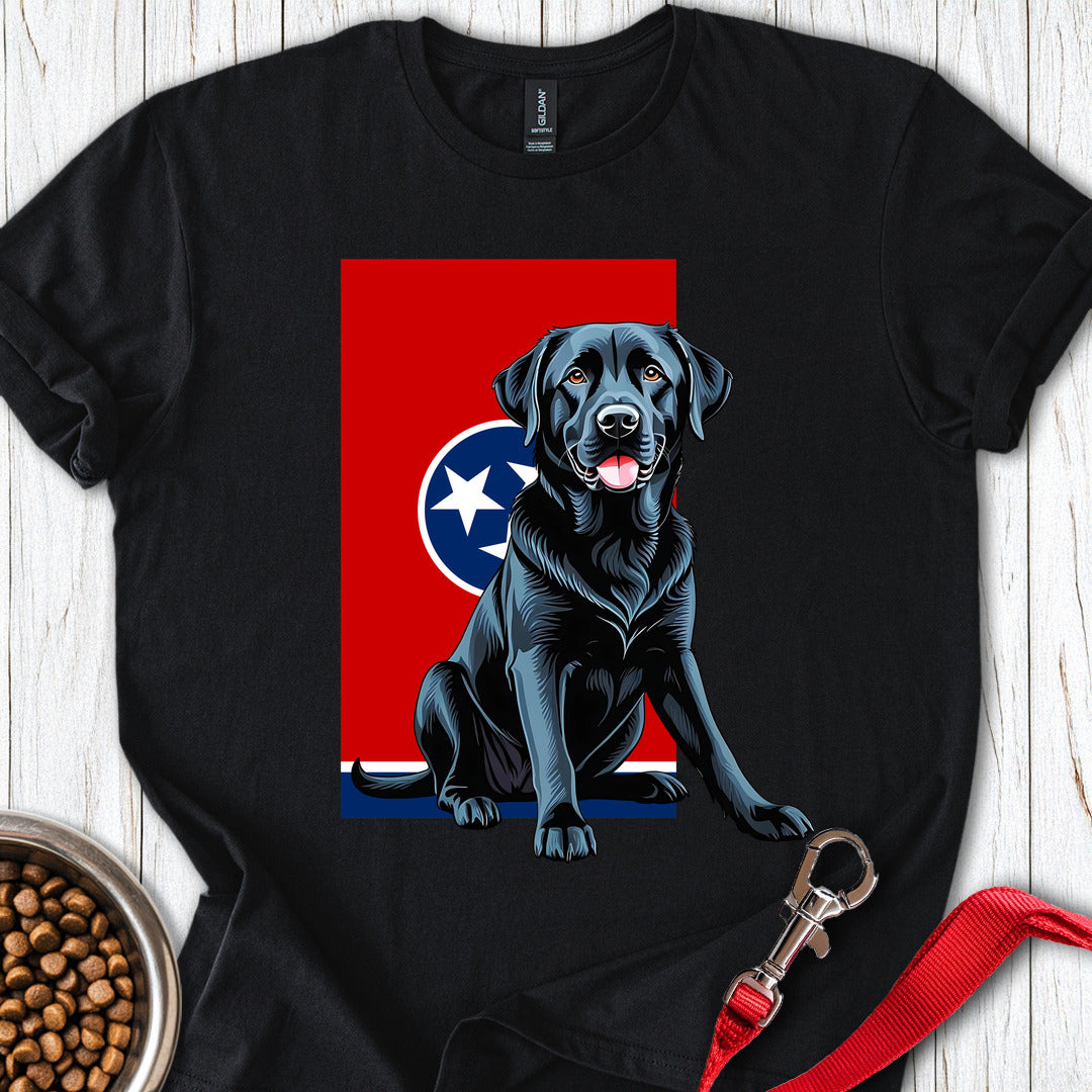 Black Labrador Tennessee Flag T Shirt Gift For Dog Lover