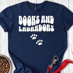 Books And Labradors T Shirt Gift For Dog Lover