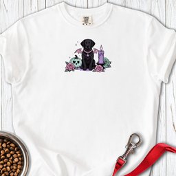 Black Lab Halloween Pastel Goth Premium Tee Small Print Gift For Dog Lover