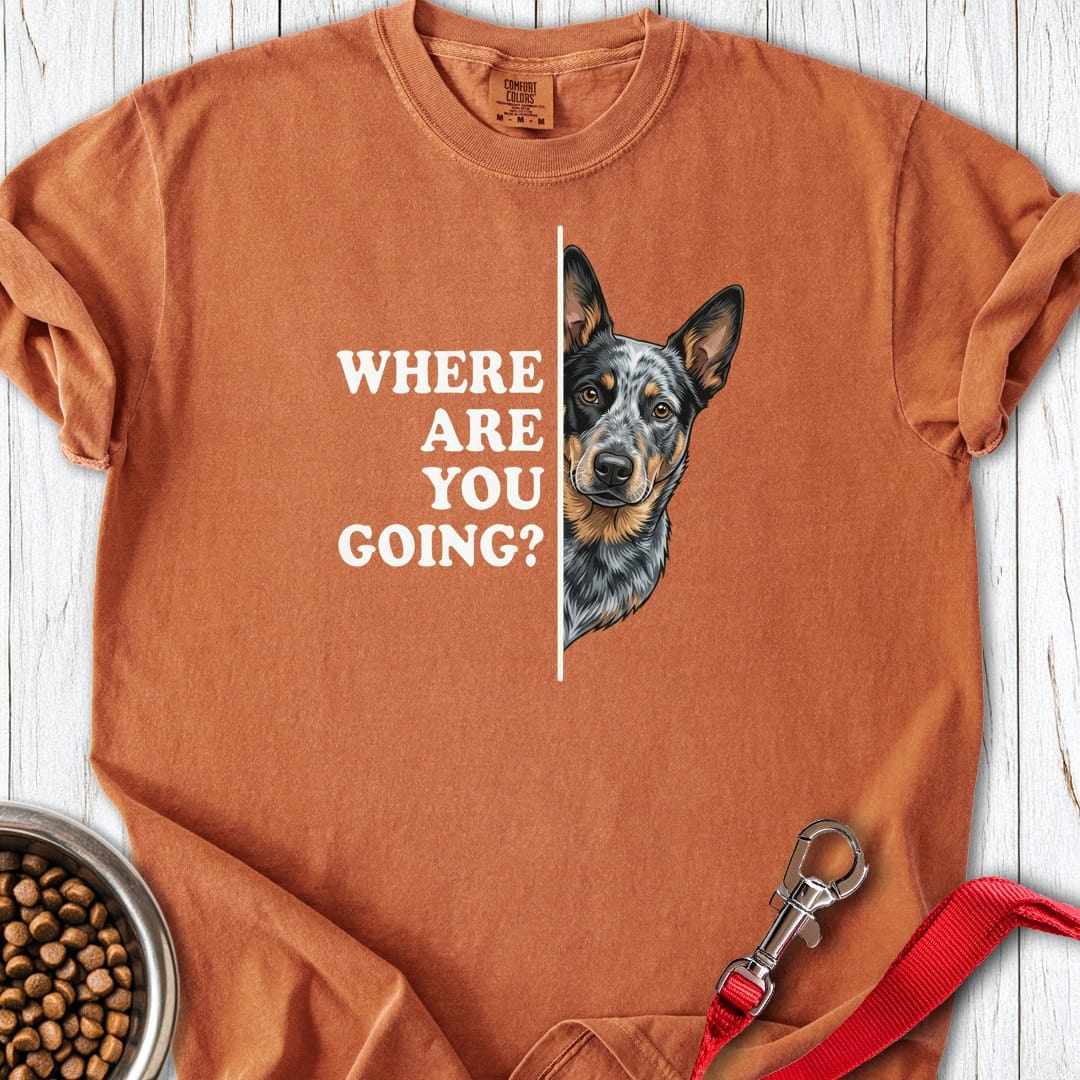 Blue Heeler Following Premium Tee Gift For Dog Lover