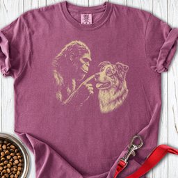Bigfoot Boops Australian Shepherd Premium Tee Gift For Dog Lover