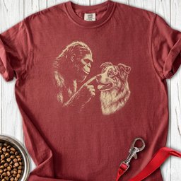 Bigfoot Boops Australian Shepherd Premium Tee Gift For Dog Lover