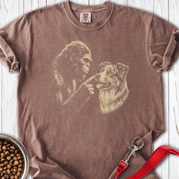 Bigfoot Boops Australian Shepherd Premium Tee Gift For Dog Lover