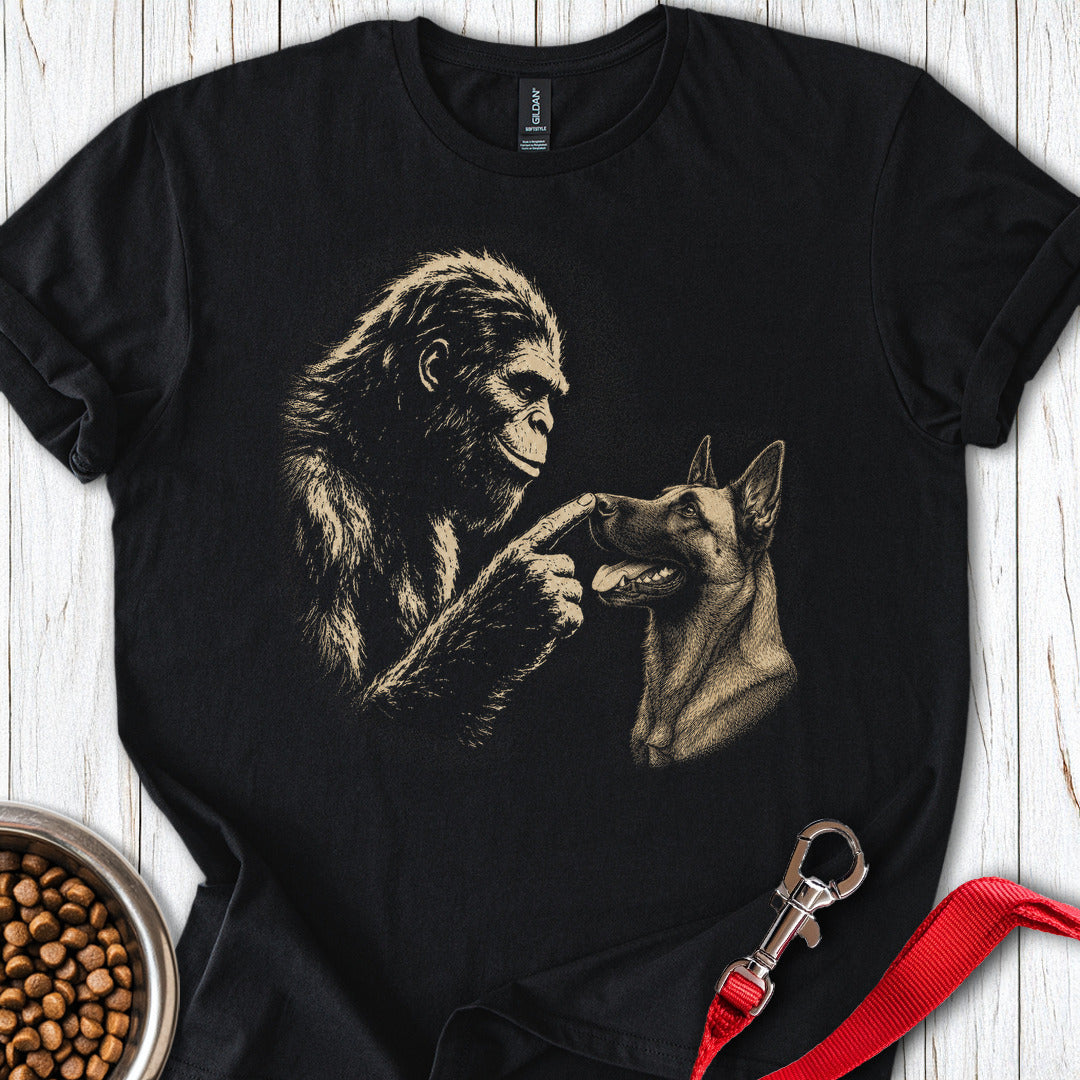 Bigfoot Belgian Malinois T Shirt Gift For Dog Lover