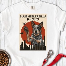 Blue Heeler Heelerzilla Premium Tee Gift For Dog Lover