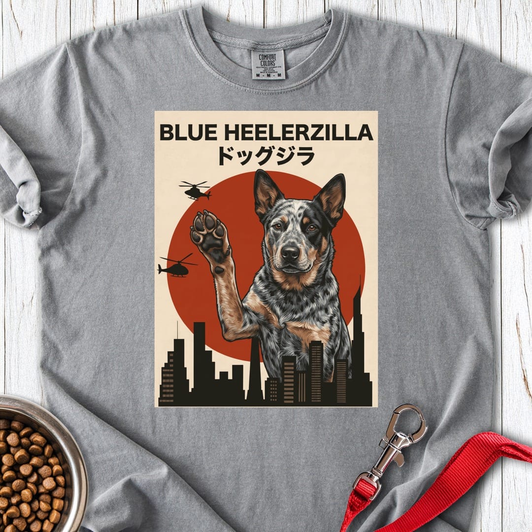 Blue Heeler Heelerzilla Premium Tee Gift For Dog Lover