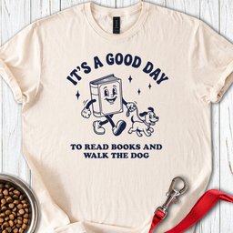 Books And Dogs T Shirt Gift For Dog Lover