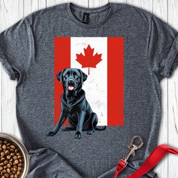 Black Labrador Canada Flag T Shirt Gift For Dog Lover