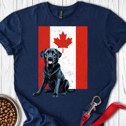 Black Labrador Canada Flag T Shirt Gift For Dog Lover