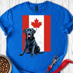 Black Labrador Canada Flag T Shirt Gift For Dog Lover