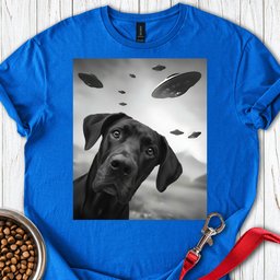 Black Great Dane Ufo T Shirt Gift For Dog Lover