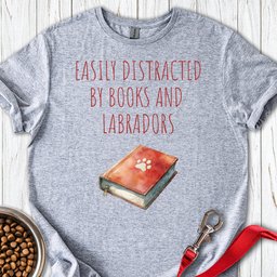 Books And Labradors T Shirt Gift For Dog Lover