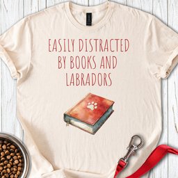 Books And Labradors T Shirt Gift For Dog Lover