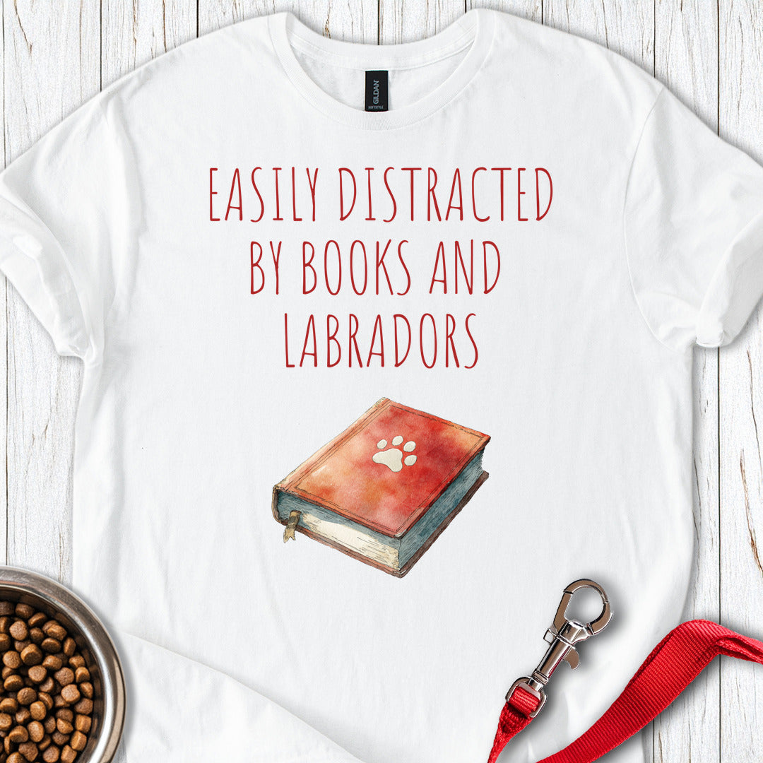 Books And Labradors T Shirt Gift For Dog Lover