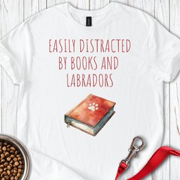 Books And Labradors T Shirt Gift For Dog Lover