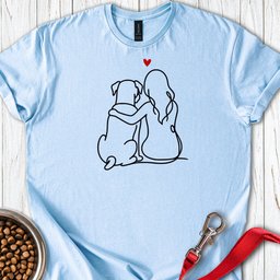 Boxer And Girl T Shirt Gift For Dog Lover