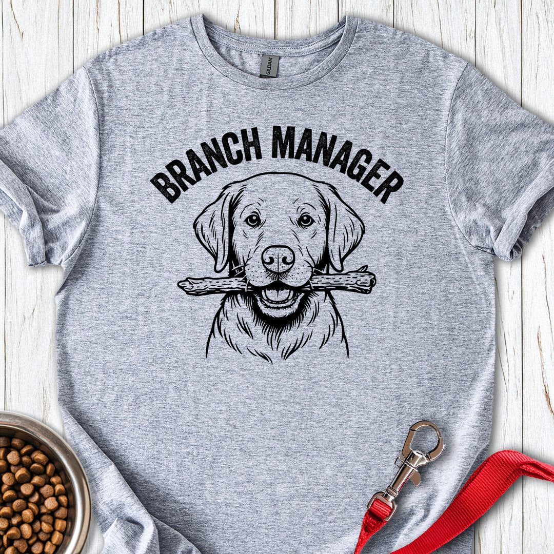 Branch Manager Labrador T Shirt Gift For Dog Lover