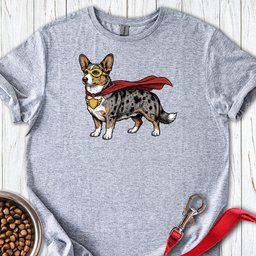 Cardigan Welsh Corgi Blue Merle Superhero T Shirt Gift For Dog Lover