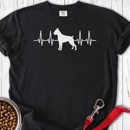 Boxer Heartbeat Premium Tee Gift For Dog Lover