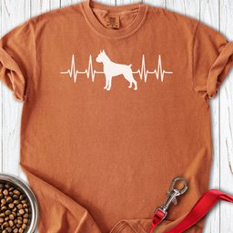 Boxer Heartbeat Premium Tee Gift For Dog Lover