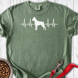 Boxer Heartbeat Premium Tee Gift For Dog Lover
