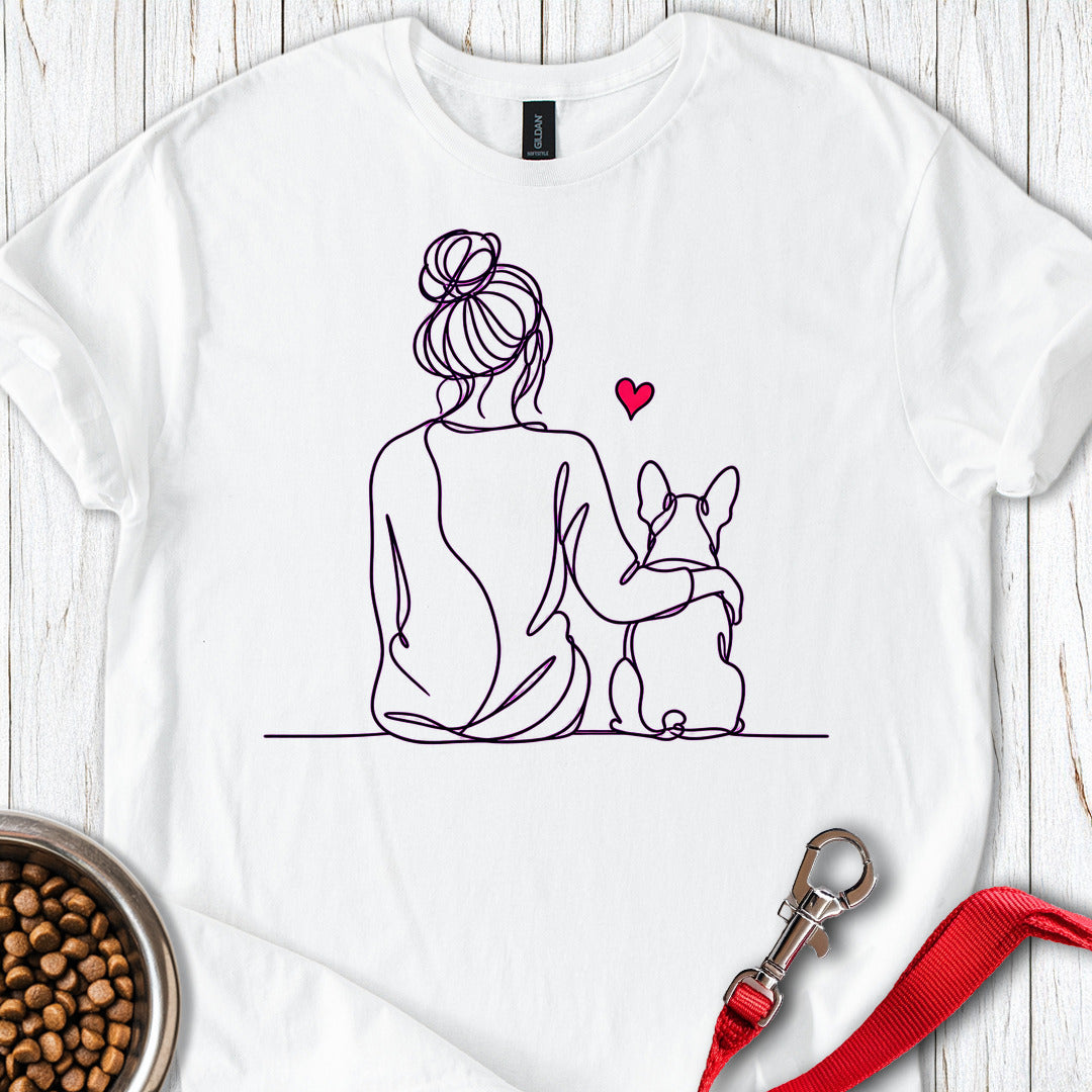 Boston Terrier Hug T Shirt Gift For Dog Lover