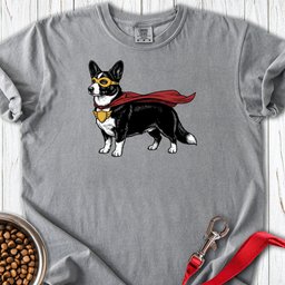 Cardigan Welsh Corgi Black And White Superhero Premium Tee Gift For Dog Lover