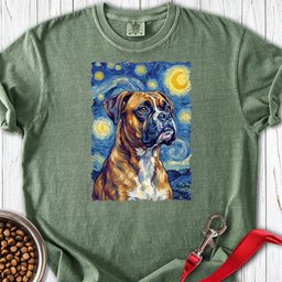 Boxer Van Gogh Premium Tee Gift For Dog Lover