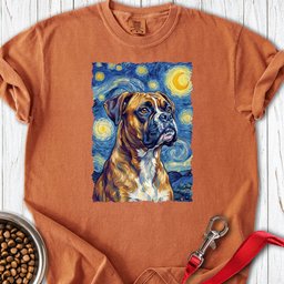 Boxer Van Gogh Premium Tee Gift For Dog Lover