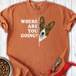 Cardigan Welsh Corgi Red Brindle Where Are You Going Premium Tee Gift For Dog Lover