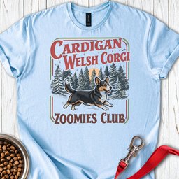 Cardigan Welsh Corgi Zoomies Club T Shirt Gift For Dog Lover