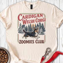 Cardigan Welsh Corgi Zoomies Club T Shirt Gift For Dog Lover