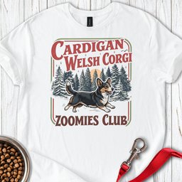 Cardigan Welsh Corgi Zoomies Club T Shirt Gift For Dog Lover