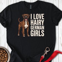 Brindle Boxer Hairy German Girls T Shirt Gift For Dog Lover