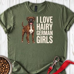 Brindle Boxer Hairy German Girls T Shirt Gift For Dog Lover