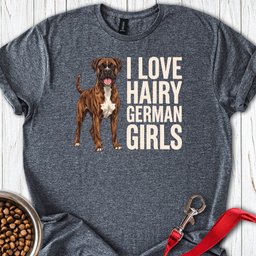 Brindle Boxer Hairy German Girls T Shirt Gift For Dog Lover