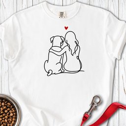 Boxer And Girl Premium Tee Gift For Dog Lover