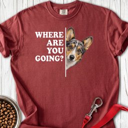 Cardigan Welsh Corgi Blue Merle Where Are You Going Premium Tee Gift For Dog Lover