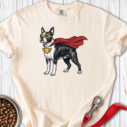 Boston Terrier Superhero Premium Tee Gift For Dog Lover