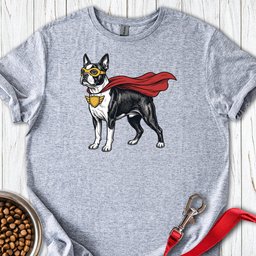 Boston Terrier Superhero T Shirt Gift For Dog Lover