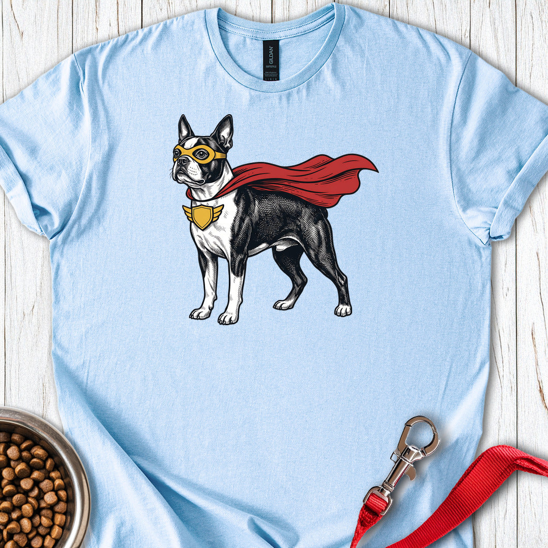 Boston Terrier Superhero T Shirt Gift For Dog Lover