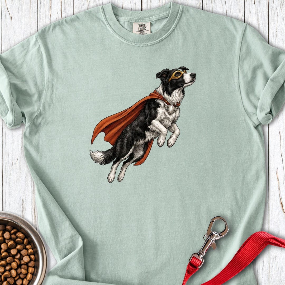 Border Collie Superhero Premium Tee Gift For Dog Lover