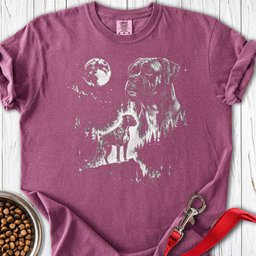 Boxer Moon Premium Tee Gift For Dog Lover