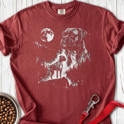 Boxer Moon Premium Tee Gift For Dog Lover