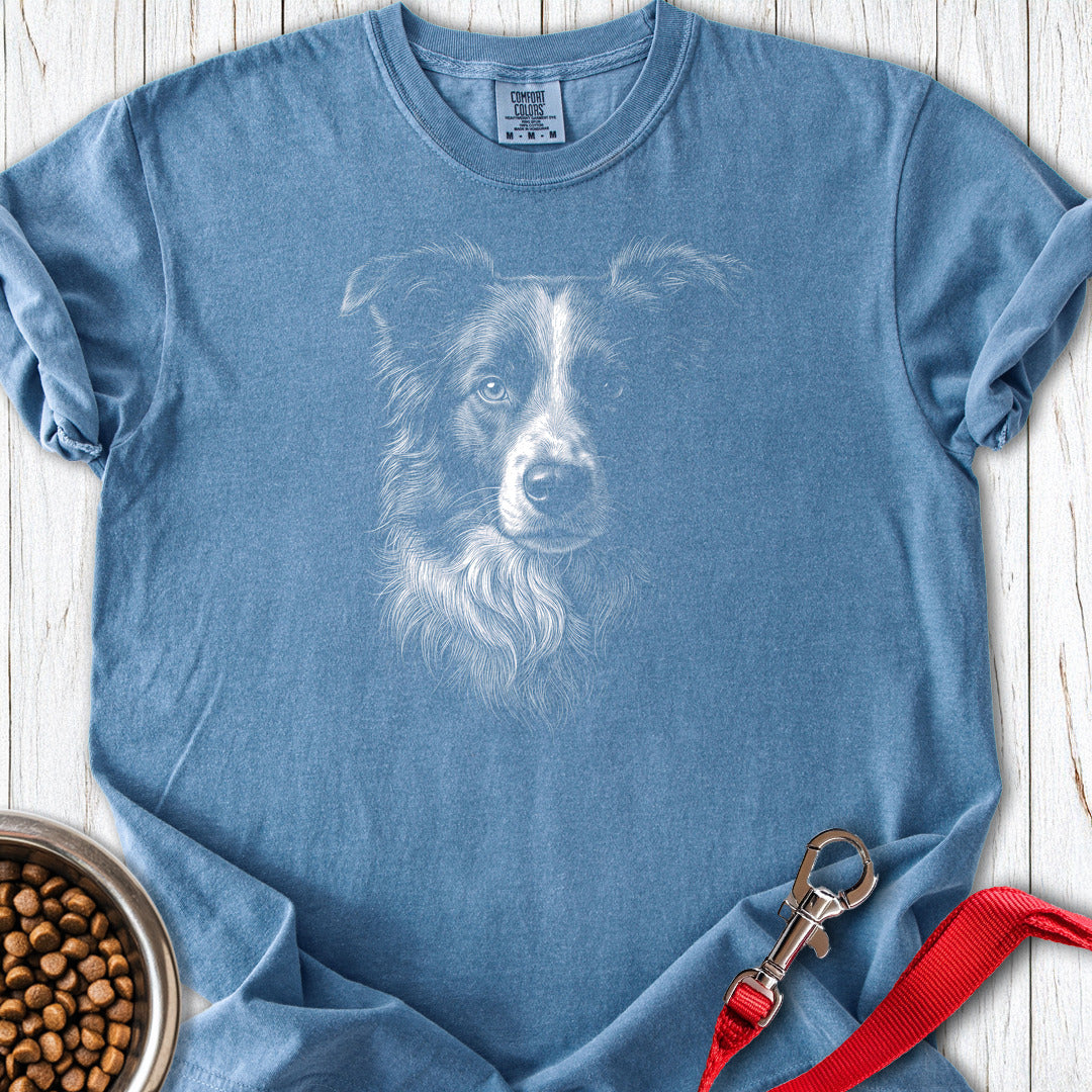 Border Collie Engraved Premium Tee Gift For Dog Lover