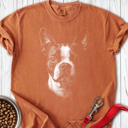 Boston Terrier Portrait Premium Tee Gift For Dog Lover