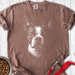 Boston Terrier Portrait Premium Tee Gift For Dog Lover